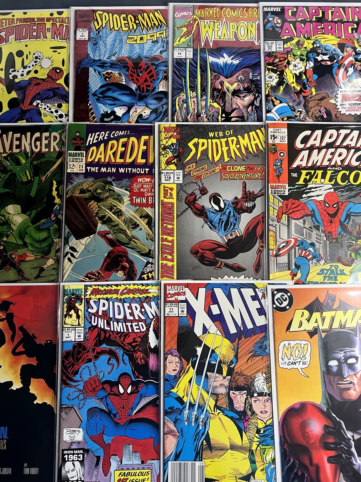 Large comic book collection with vintage and modern comics